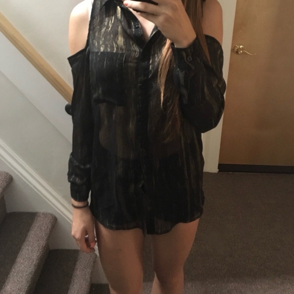 Kirra Black and Gold Blouse